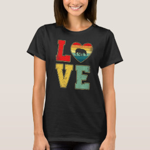Camiseta Vintage Love Tapir Retro 7080 Heart Farm Animal