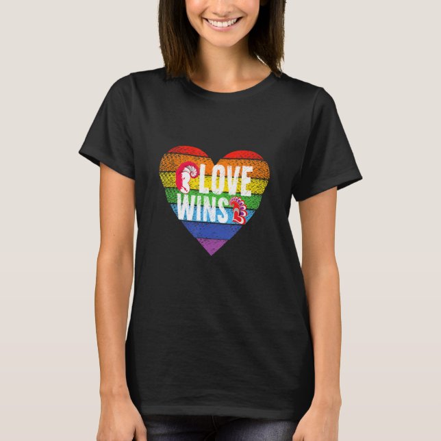Camiseta Vintage Love Win Rainbow Lgbtq (Anverso)