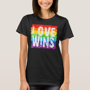 Camiseta Vintage Love Win Rainbow Peace Sign Orgullo Lesbia