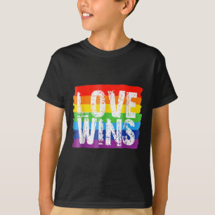 Camiseta Vintage Love Win Rainbow Peace Sign Orgullo Lesbia