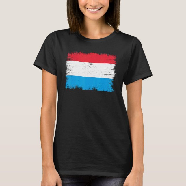 Camiseta Vintage Luxembourg Flag Luxembourg Independence Da (Anverso)