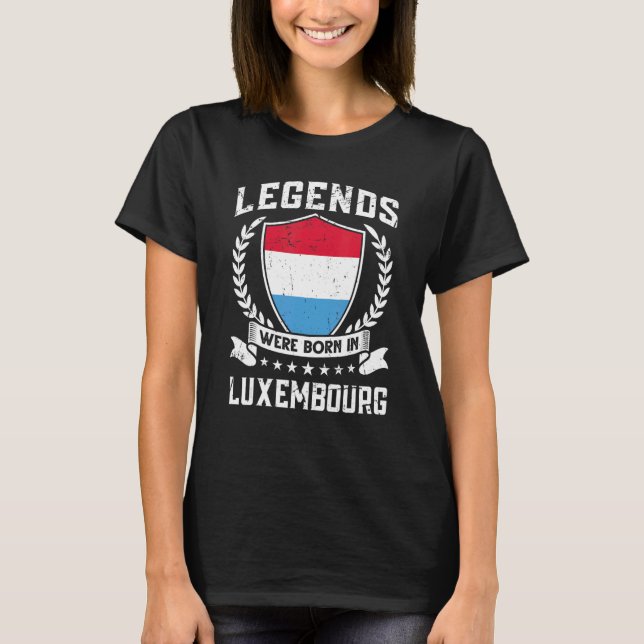 Camiseta Vintage Luxembourgish Flag (Anverso)