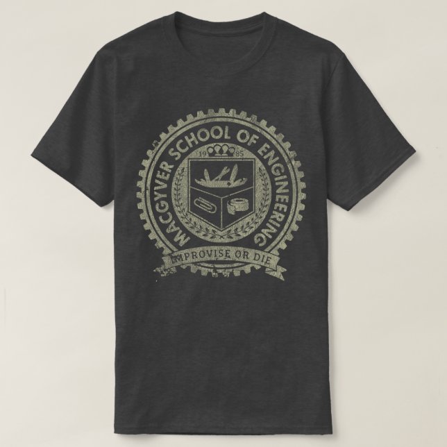 Camiseta VINTAGE - MacGyver School of Engineering (Diseño del anverso)