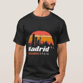 Camiseta Vintage Madrid Spain - Spain Souvenir Vacation Gif