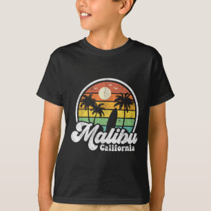 Camiseta Vintage Malibu Beach California Ca Surfing Retro S