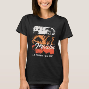 Camiseta Vintage Malibu Beach California Surf Cali Surfing