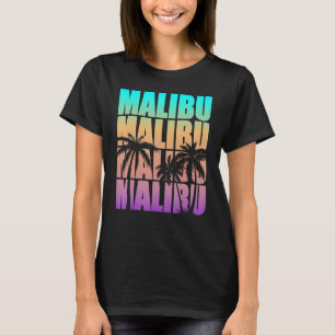 Camiseta Vintage Malibu CA California Colorous Palm Tree Re