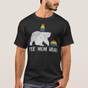Camiseta Vintage Mama Bear Free Mom Hugs Pride Bisexual Gay
