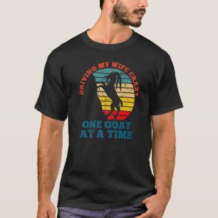 Camiseta Vintage Manejar a mi esposa loca de una cabra a la