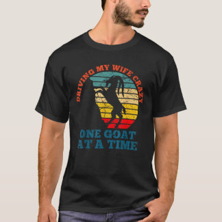 Camiseta Vintage Manejar a mi esposa loca de una cabra a la