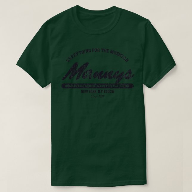 Camiseta Vintage Mannys Music NY (Diseño del anverso)