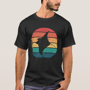 Camiseta Vintage Manta Ray Retro Silhouette Ocean Animal