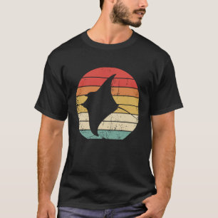Camiseta Vintage Manta Ray Retro Silhouette Ocean Animal