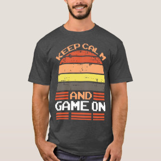 Camiseta Vintage Mantén la Calma y Juega Retro amigo retro