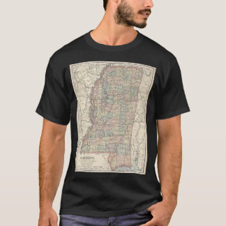 Camiseta Vintage Map of Mississippi 1891
