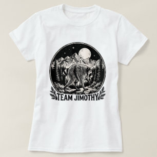 Camiseta Vintage Mapache Naturaleza Equipo Jimothy