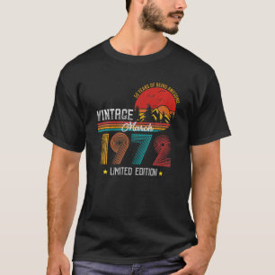 Camiseta Vintage March 1972 50Th Birthday Limited Edition 5