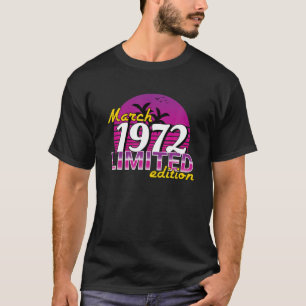 Camiseta Vintage March 1972 Edición Limitada 50º Cumpleaños