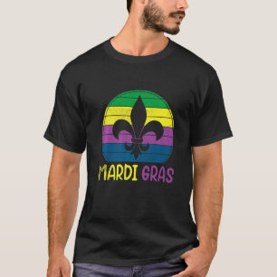 Camiseta Vintage Mardi Gras Set Fleur De Lis Mardi Gras