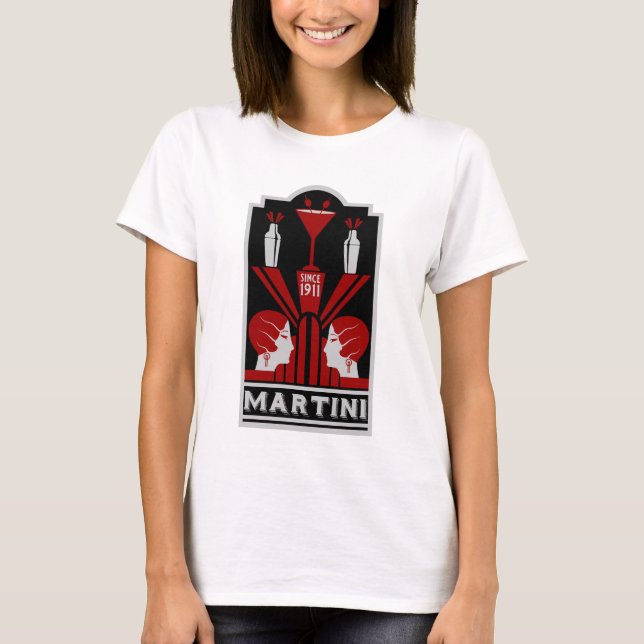 Camiseta Vintage Martini Art Deco (Anverso)