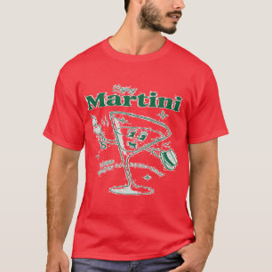 Camiseta Vintage Martini Cocktail Retro Estilo Funny Bar