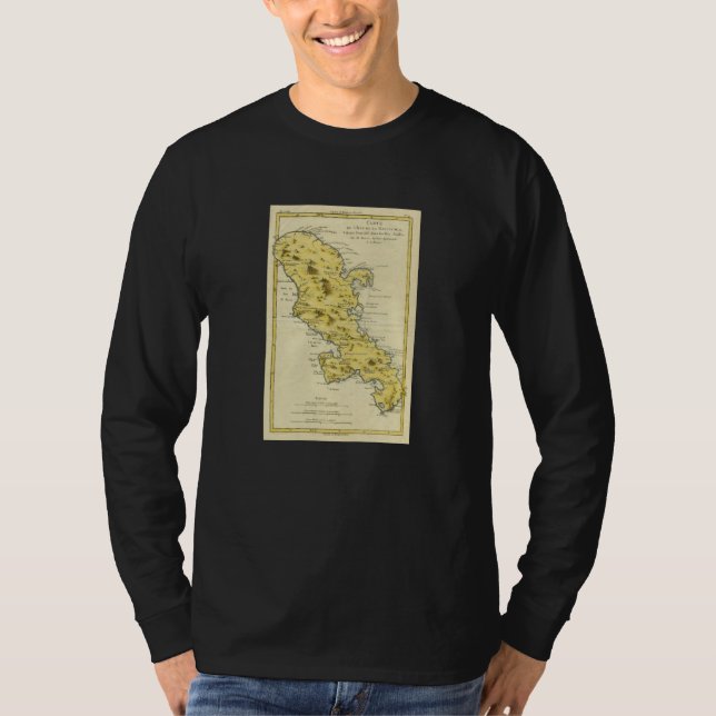 Camiseta Vintage Martinique Map 1780 (Anverso)