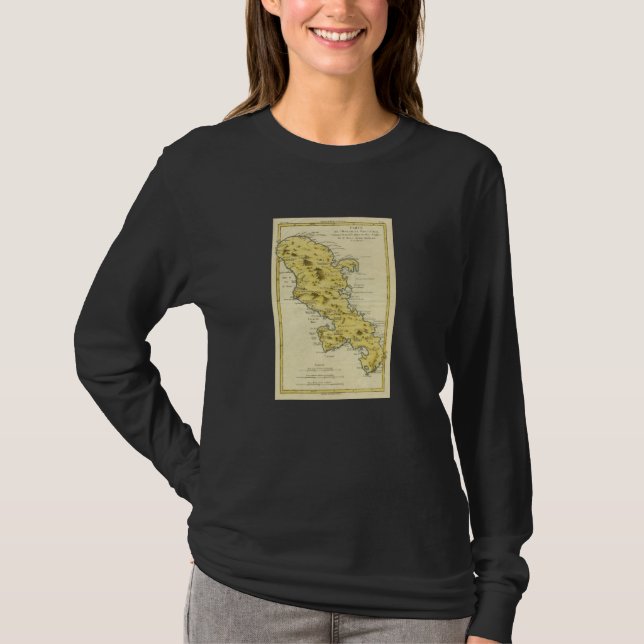Camiseta Vintage Martinique Map 1780 (Anverso)