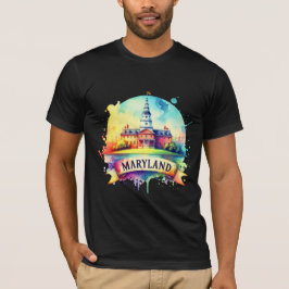 Camiseta Vintage Maryland Map T-Shirts – Retro us state