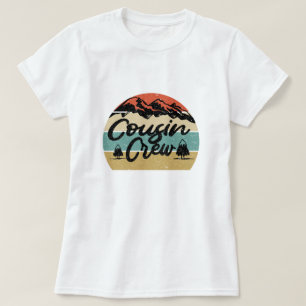 Camiseta Vintage Mateo familia camping viaje Primos Crew