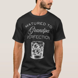 Camiseta Vintage“Matured to perfection”Grandpa whiskeyglass