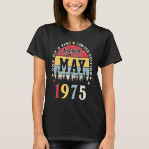 Camiseta Vintage Mayo 1975 47º cumpleaños 47 años