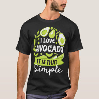 Camiseta Vintage Me Encanta El Aguacate Es Ese Simple Hea D