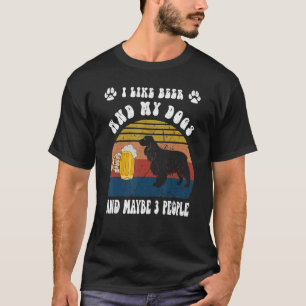 Camiseta Vintage Me Gusta La Cerveza Y Mi Perro Y Mayb Espa
