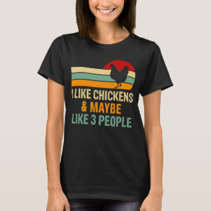 Camiseta Vintage me gustan las gallinas y quizás como 3 per