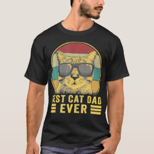 Camiseta Vintage Mejor Gato Papá Nunca Bump Fit