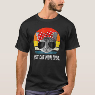 Camiseta Vintage Mejor Mamá Gata De Siempre Divertida Banda