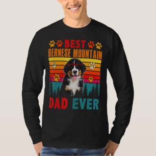 Camiseta Vintage mejor papa de montaña de Berna jamás perro
