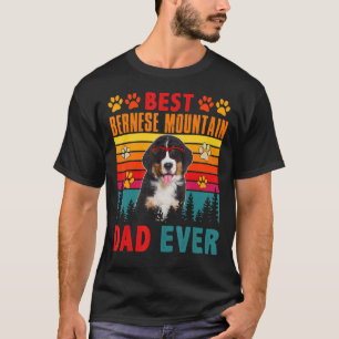 Camiseta Vintage mejor papa de montaña de Berna jamás perro