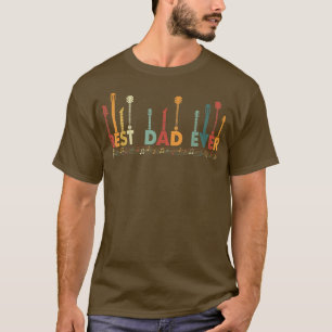 Camiseta Vintage Mejor Papá Hasta Papá Guitarra Día De Aloj