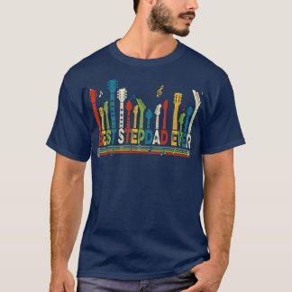 Camiseta Vintage Mejor Stepdad Que Papá Guitarra Día De Los