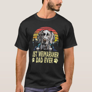 Camiseta Vintage Mejor Weimaraner Papá Perro Nunca