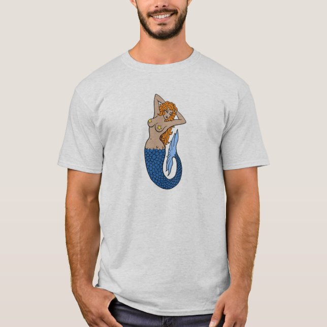 Camiseta Vintage Mermaid Tattoo Art (Anverso)
