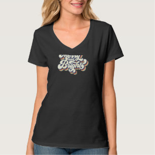 Camiseta Vintage Merry and Bright Men Mujeres Matanza Famil