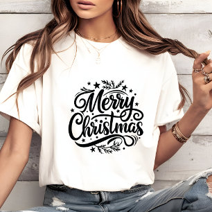 Camiseta Vintage Merry Christmas - Festive and Elegant