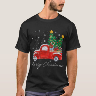 Camiseta Vintage Merry Christmas Red Truck Christmas Tree S