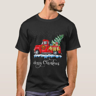 Camiseta Vintage Merry Christmas Red Truck Old Fashioned Ch