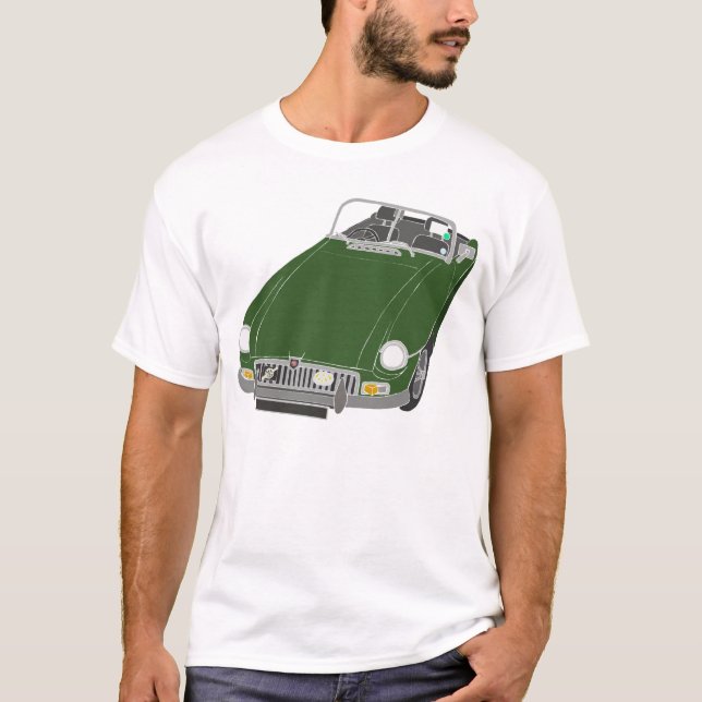 Camiseta Vintage MG verde (Anverso)