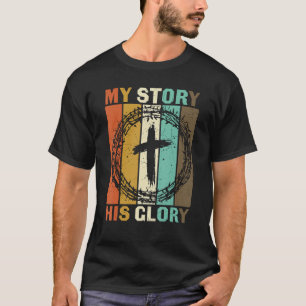 Camiseta Vintage mi historia: su gloria cristiana Inspirado