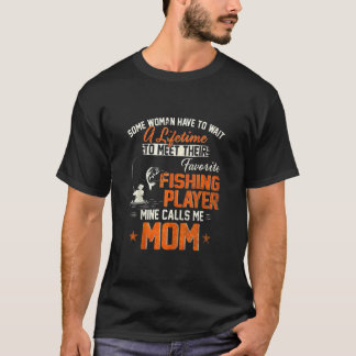 Camiseta Vintage Mi jugador favorito de pesca me llama a ma