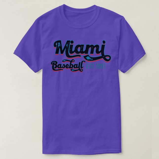 Camiseta Vintage Miami Baseball Est 1991 (Diseño del anverso)